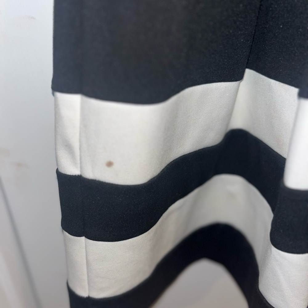 Calvin Klein Black and White Midi A-Line Dress - Picture 7 of 10